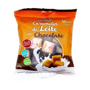 Imagem de Bala de Caramelo de Leite com Chocolate Diet Hué 100g