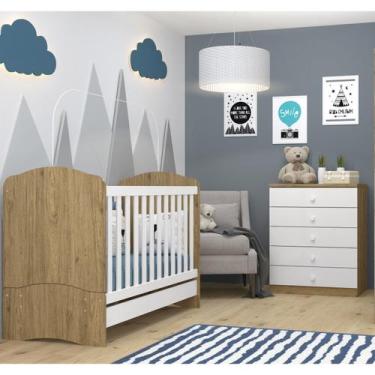 Imagem de Quarto de Bebê Completo com Berço Mini Cama e Cômoda Lápis de Cor Espr