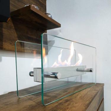 Imagem de Lareira Ecológica Completa 50cm Portátil Etanol/Álcool Inox - MAGIC FI