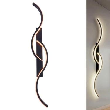 Imagem de Arandela De Parede Interna Moderna Led Integrado Slim Minimalista Pret