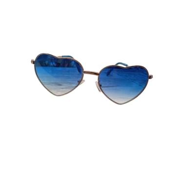 Imagem de Óculos de Sol Infantil Coração Lente Azul Proteção 400