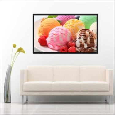 Imagem de Quadro Decorativo Sorveterias Sorvete Gourmet Com Moldura TT18 - Vital