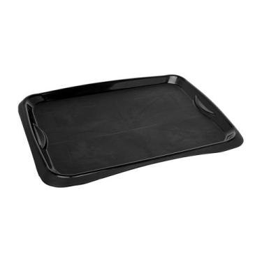 Imagem de Bandeja Plastica Fast Food Restaurante Refeição Preta/branca - Jaguar,