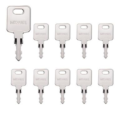 Imagem de 10 peças de chave RV MK9901 serve para FIC Code 9901 CW401 Thru CW450, 6601 nova chave mestra de motorhome, Global Link Bauer Motorhome Master Green CF EF série de códigos HF