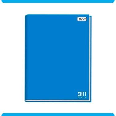 Imagem de Caderno Brochura Azul KAZ 96 Folhas Grande 200mm x 275mm Material Esco