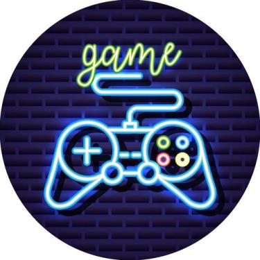 Imagem de Painel De Festa Redondo 1,50x1,50 - Video Game Efeito Neon 012 - Via C