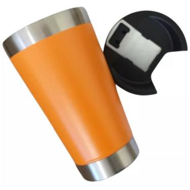 Imagem de Copo Termico Orange para Beber Terere Com a tampa - A.R Variedades MT