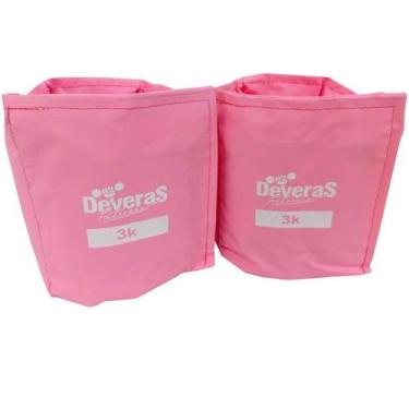 Imagem de Par de Caneleiras de Peso de 3 kg cada Peso Para Perna - Deveras, Rosa