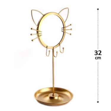 Imagem de Porta-joias de Gatinho com Espelho Interpontes - INTER PONTE