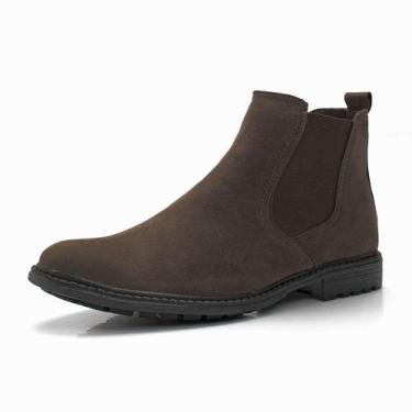 Imagem de Bota Masculina Bredeni Conforto Resistente Dia a Dia Marrom, 40, Café,