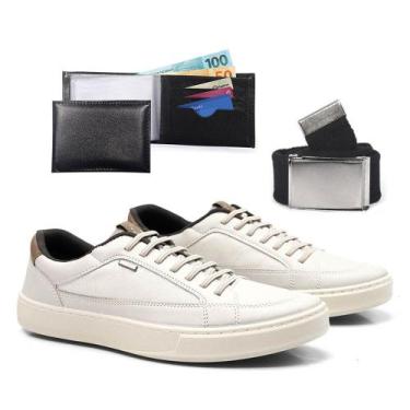 Imagem de Kit Sapatenis Casual Masculino Com Carteira e Cinto Conforto Dia a Dia