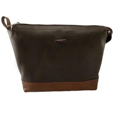 Imagem de Necessaire Couro 145-R Personalizada Raffai Couros, Café