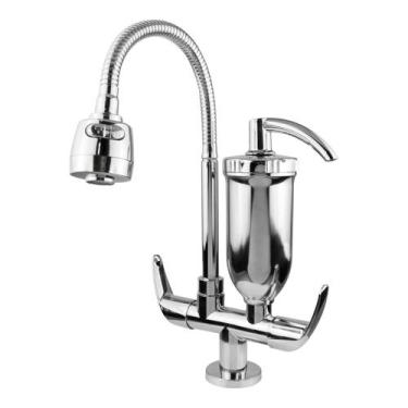 Imagem de Torneira Cozinha Gourmet Filtro Bancada Mesa 1/4 De Volta Abs Monoc Có