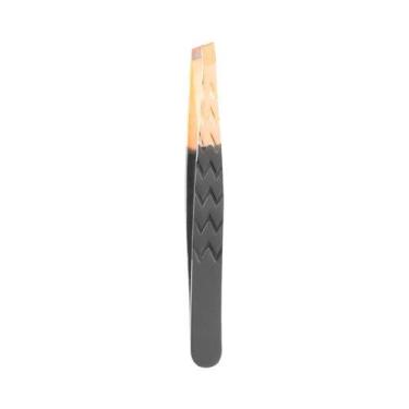 Imagem de Pinça Black Silver E Gold Diagonal 1704 - BELLIZ