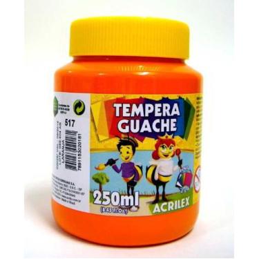 Imagem de Tinta Guache 250ml Laranja 517 Acrilex