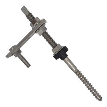 Imagem de Suporte Fixador Solar M10x200mm Telha Fibrocimento - 6 Peças - SunProp