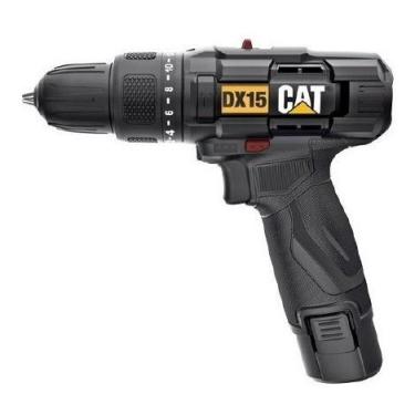 Imagem de Parafusadeira Furadeira Impacto Bateria 12v C.A.T, Preto