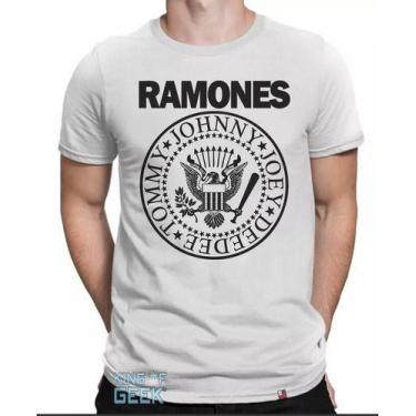 Imagem de Camiseta Ramones Logo Camisa Banda Rock Anos 80 Clássicos - king of Ge
