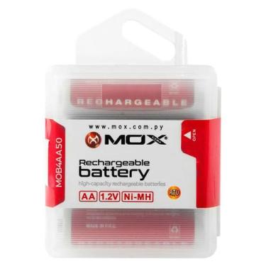 Imagem de Pilha Recarregavel AA Mox MOB4AA50 de 5.000 Mah 1.2V - 4 Unidades