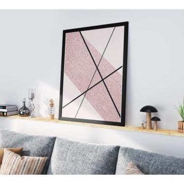 Imagem de Quadro Decorativo Moldura Preta 30x40cm Rose Gold - Gueds Store