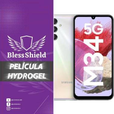 Imagem de película de Hydrogel HD Premium Samsung Galaxy M34 blessShield Cobertu