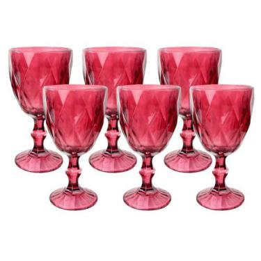Imagem de Jogo de taças de vidro com 6 peças 330ml - Casita, Vermelho