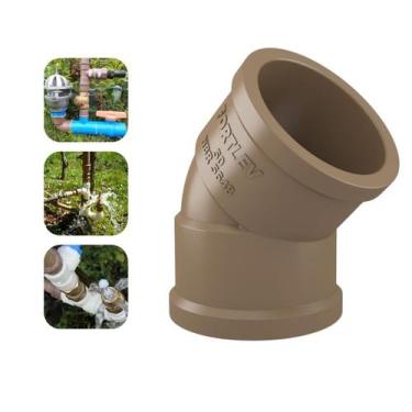 Imagem de Joelho Cotovelo Pvc Fortlev Soldável Cola 50mm X 45