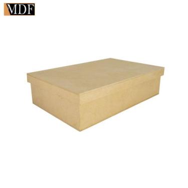 Imagem de Kit 3 Caixa Retangular Tampa Sapato 30x25x8 Mdf Madeira - ATACADÃO DO 