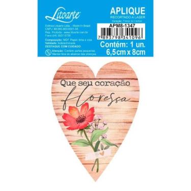 Imagem de Aplique de MDF e Papel - Flores do Campo : Que Seu Coração Floresça - 