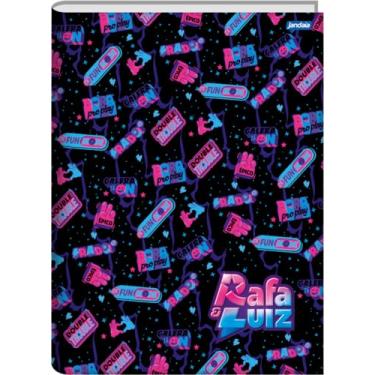 Imagem de Jandaia - Caderno Brochura Universitário Capa Dura 80 Fls Rafa e Luiz Fundo Preto