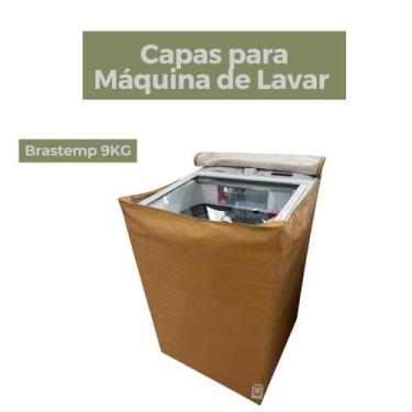 Imagem de Capa para lavadora brastemp 9kg impermeável flex - Capas Flex, BEGE