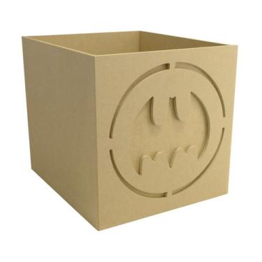 Imagem de Caixa Organizador 3D Modelo Morcego 30x26x25 Mdf 6mm Madeira - Atacadã