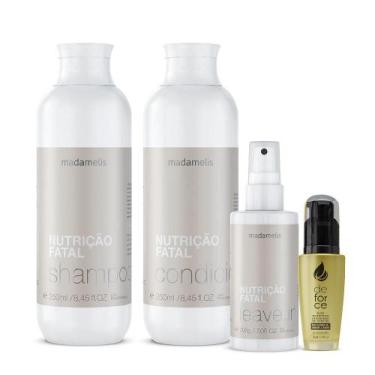 Imagem de Kit nutrição fatal duo 250ml, leave-in 200g e óleo de argan 35ml - MAD