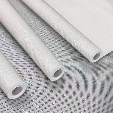 Imagem de Kit 3 Papel Parede Adesivo Lavavel Glitter Bolinhas Coloridas - Open S