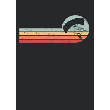 Imagem de Notizbuch A4 liniert mit Softcover Design: Fallschirmsprung Motiv im Vintage Retro Style Skydiver: 120 linierte DIN A4 Seiten
