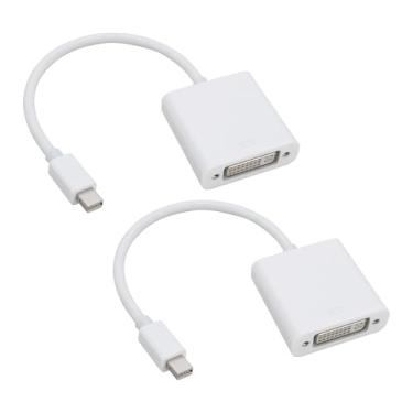 Imagem de ECSiNG Conversor Mini DP para DVI-D 20 Pinos DisplayPort para DVI Adaptador 10,8Gbps 1Mbps Canal Auxiliar Bidirecional para Windows Ubuntu Branco