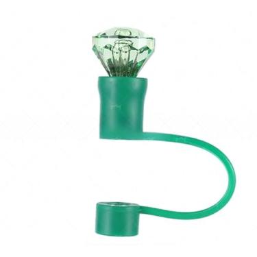Imagem de Cobertura de palha de silicone brilhante diamante para Stanley 30 e 1,134 g, tampa de palha à prova de respingos, capa de canudo reutilizável, capas de ponta de canudo de 10 mm para Stanley (verde)