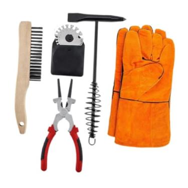 Imagem de Fenteer Conjunto de Ferramentas de Remoção de Escória de Soldagem, Escova de Arame, Luvas de Soldagem Multifuncionais