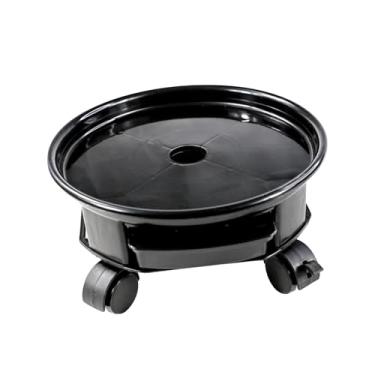 Imagem de ＫＬＫＣＭＳ Suporte de planta rolante para carrinho de planta com rodízios, caddy com rodas, pires de planta para vasos de árvores, ambientes internos e externos, estilo G