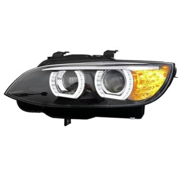 Imagem de Estilo de carro compatível com faróis BMW E92 2006-2012 E93 Farol 330i 335i DRL Lâmpada de cabeça hid Angel Eye Bi Xenon Beam Acessórios