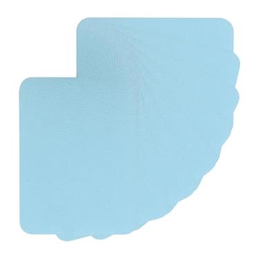 Imagem de PATIKIL Adesivos de tecido para passar a ferro, 8 peças 12 x 10 cm por dentro e fora de cola forte 100% algodão, kit de remendos de reparo para roupas e calças, azul claro