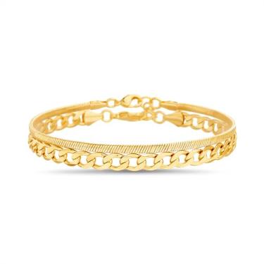 Imagem de Nautica Tornozeleira feminina - pulseira de tornozelo com corrente em camadas duplas: pipoca fígaro cobra rolo disco frisado, One Size