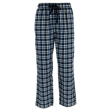 Imagem de Fruit of the Loom Calça de pijama masculina de tecido para dormir, Preto, XXG