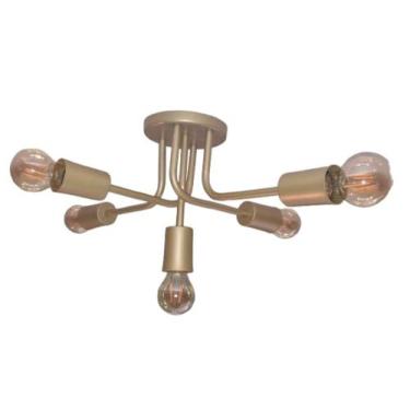 Imagem de Luminária plafon moderno hashtag 5xe-27 - LUCCE LUZ, CHAMPAGNE