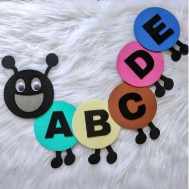 Imagem de Centopeia em EVA, alfabeto completo, didático, educativo, professores,