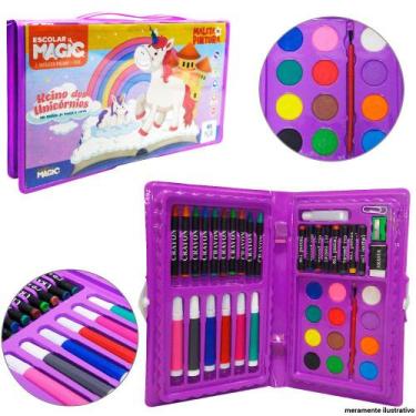 Imagem de Maleta de Pintura Infantil Reino das Princesas - 24 peças - magic kids