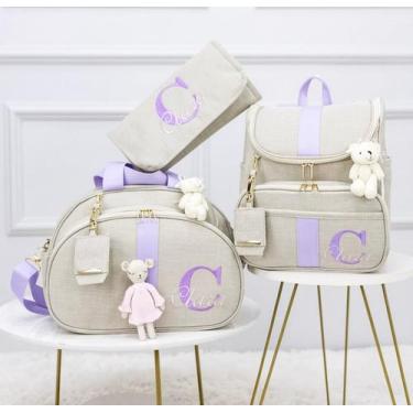 Imagem de Kit Bolsa Maternidade  3 Peças Personalizado - Eduardita Baby
