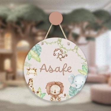 Imagem de Porta maternidade com aplique  Safari Asafe - Papais Design, 3D - Todo