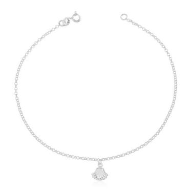 Imagem de Tornozeleira de Prata 925 Concha Básica - JA Jóias