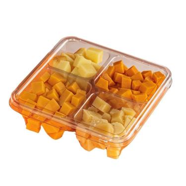 Imagem de Emb 660ml Petisqueira 4 Div G544 c/Tampa Galvanotek c/50un